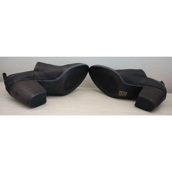 Bueno B2372-001 Women Sz 38 US 8 Black Leather Kesia Ruched Detail Booties - Picture 8 of 10